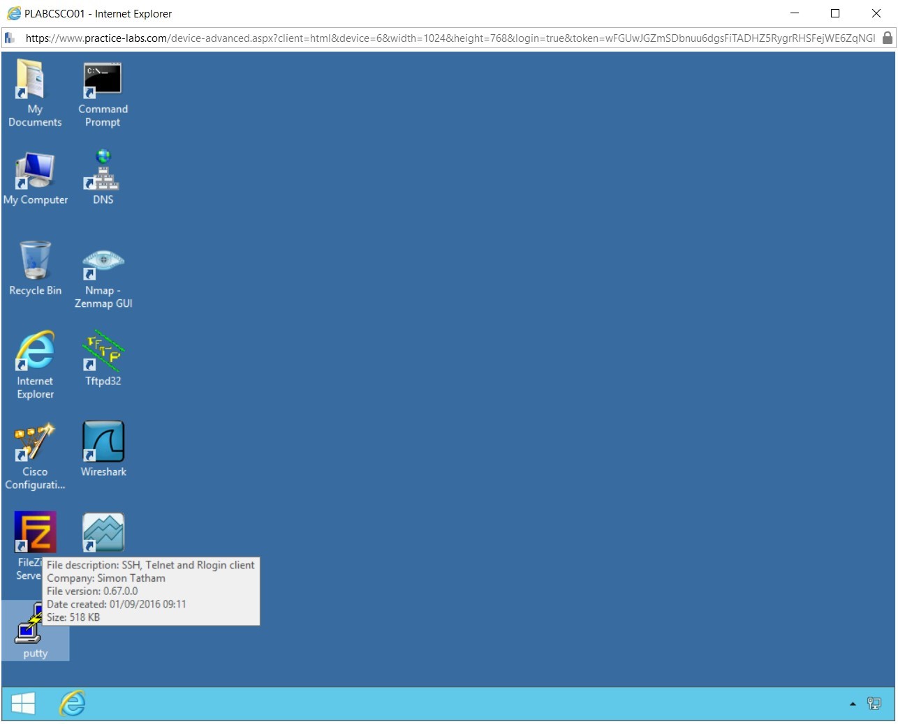 Figure 1.3 Screenshot of PLABCSCO01