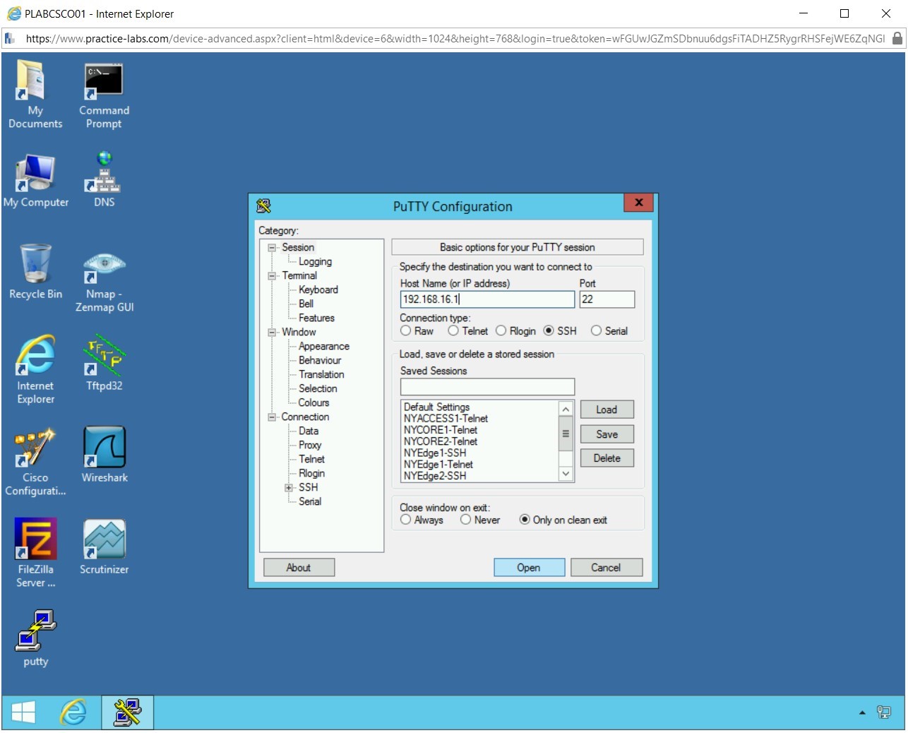 Figure 1.4 Screenshot of PLABCSCO01