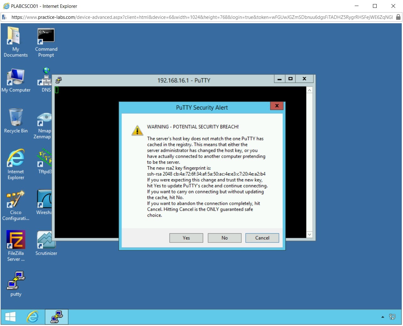 Figure 1.5 Screenshot of PLABCSCO01
