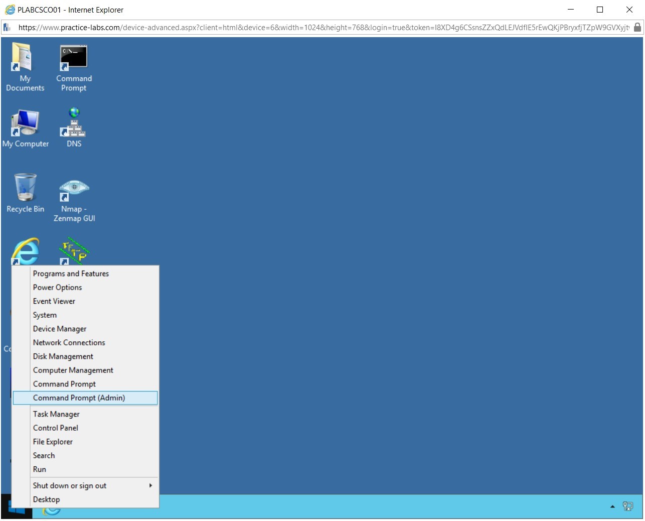 Figure 1.1 Screenshot of PLABCSCO01