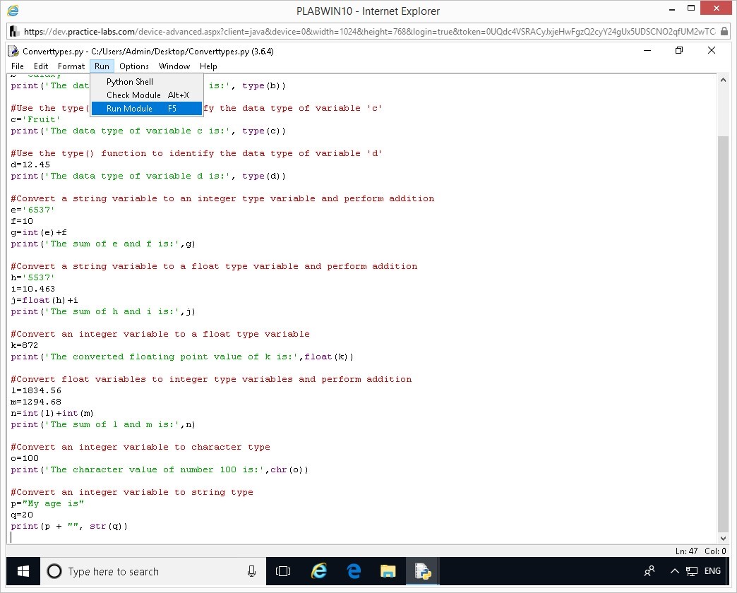 Hình 1.33 Ảnh chụp màn hình thiết bị PLABWIN10