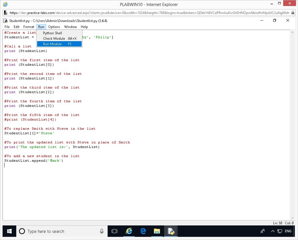 Hình 1.16 Ảnh chụp màn hình thiết bị PLABWIN10