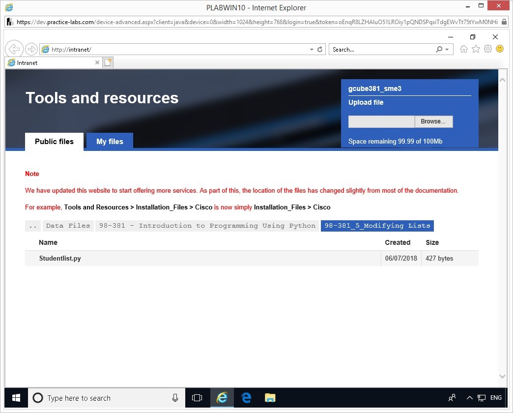 Hình 1.2 Ảnh chụp màn hình thiết bị PLABWIN10