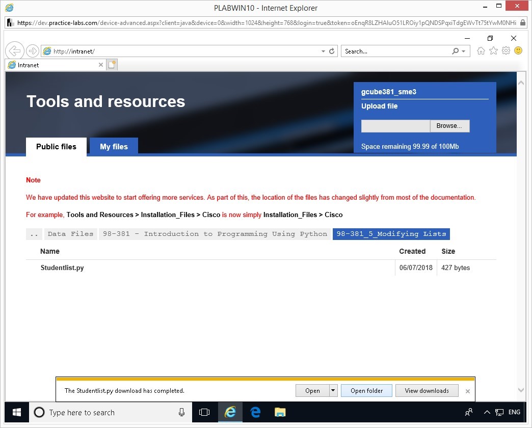 Hình 1.4 Ảnh chụp màn hình thiết bị PLABWIN10