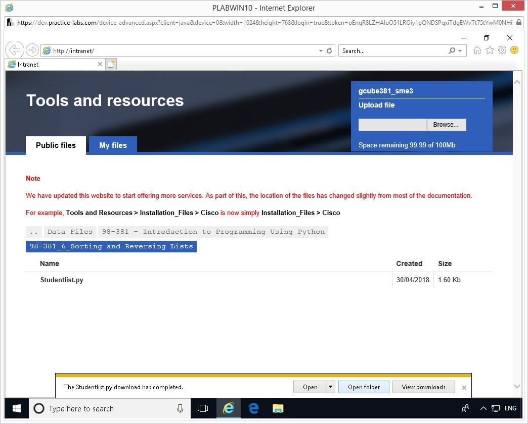 Hình 1.4 Ảnh chụp màn hình thiết bị PLABWIN10