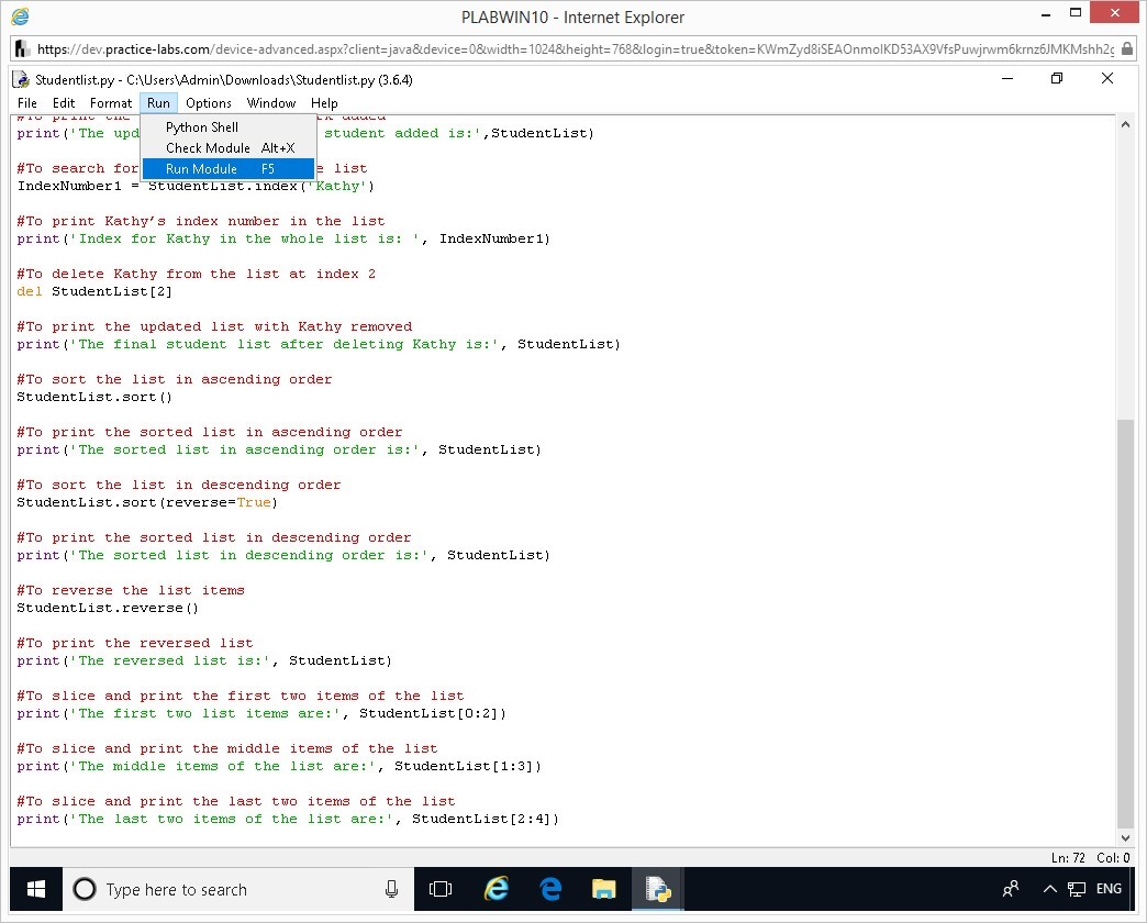 Hình 1.16 Ảnh chụp màn hình thiết bị PLABWIN10