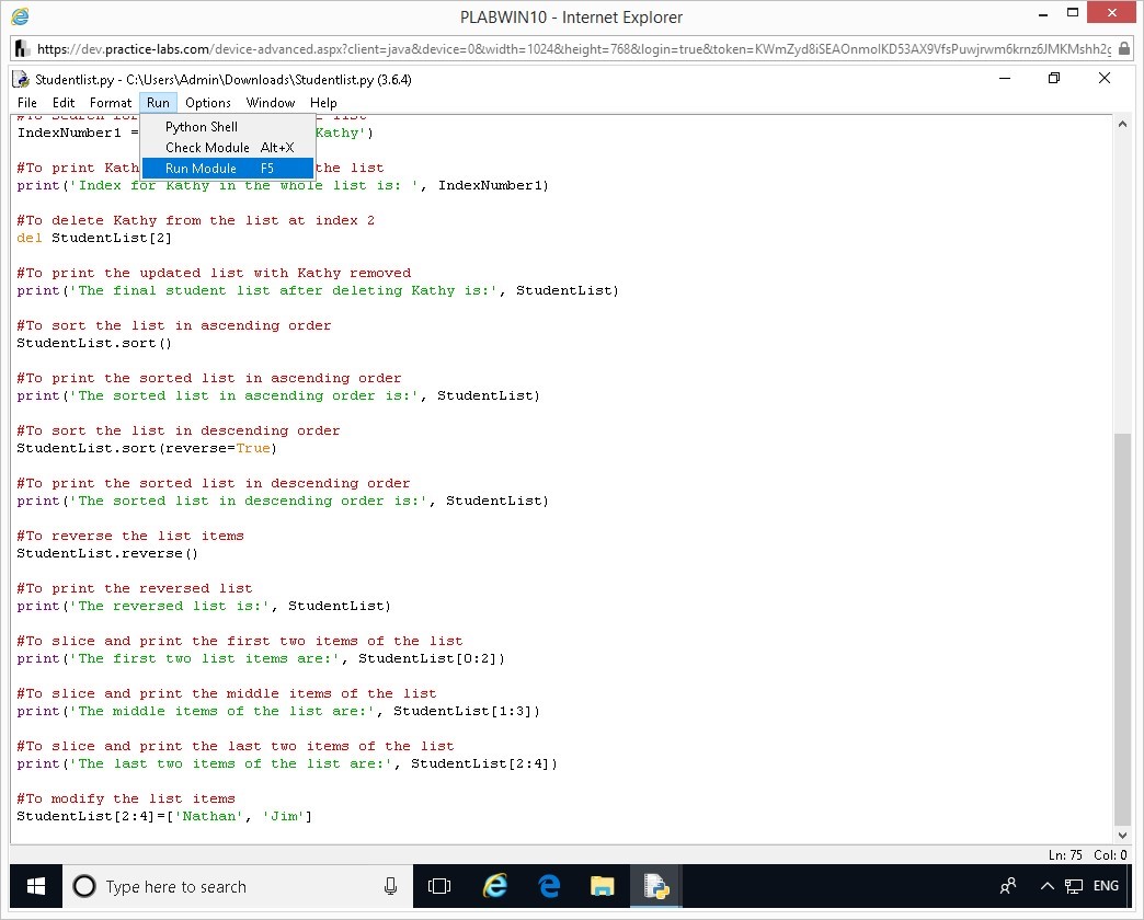 Hình 1.19 Ảnh chụp màn hình thiết bị PLABWIN10
