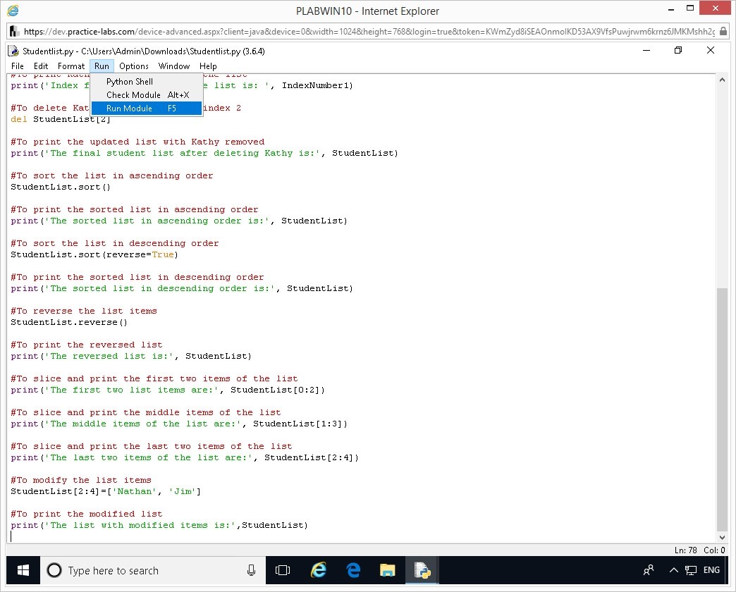 Hình 1.22 Ảnh chụp màn hình thiết bị PLABWIN10