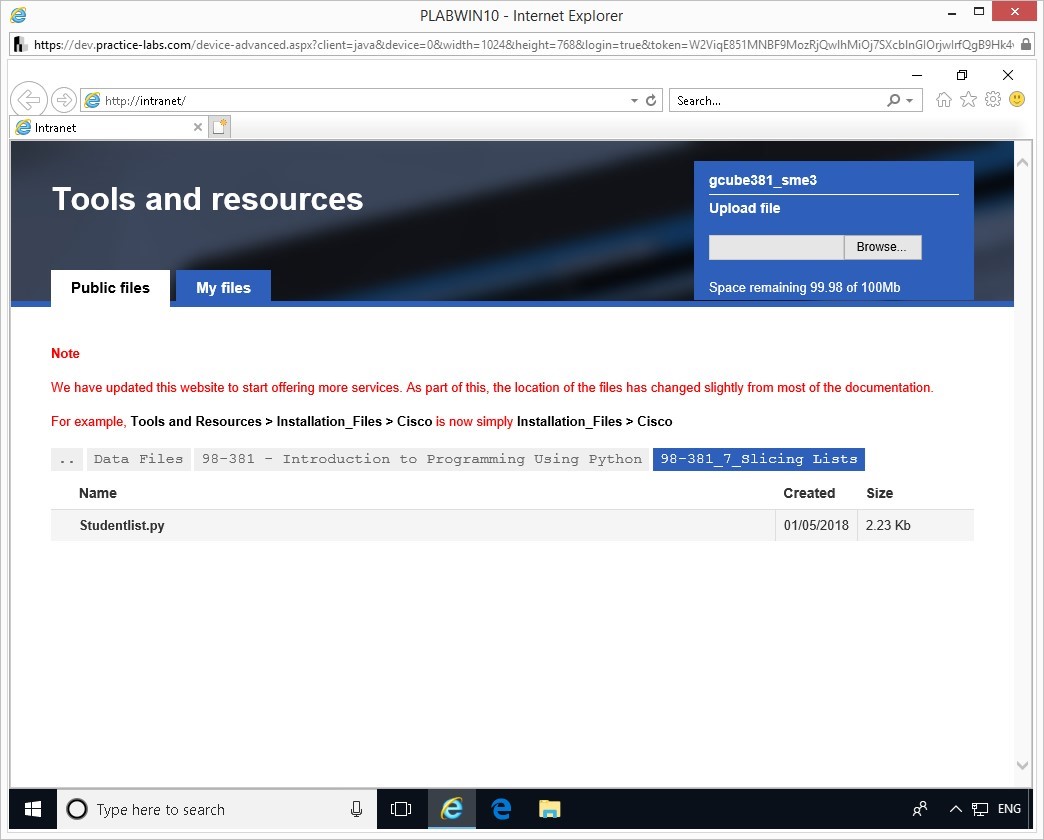 Hình 1.2 Ảnh chụp màn hình thiết bị PLABWIN10