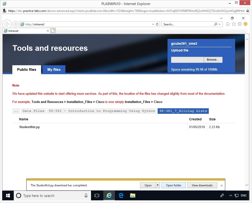 Hình 1.4 Ảnh chụp màn hình thiết bị PLABWIN10