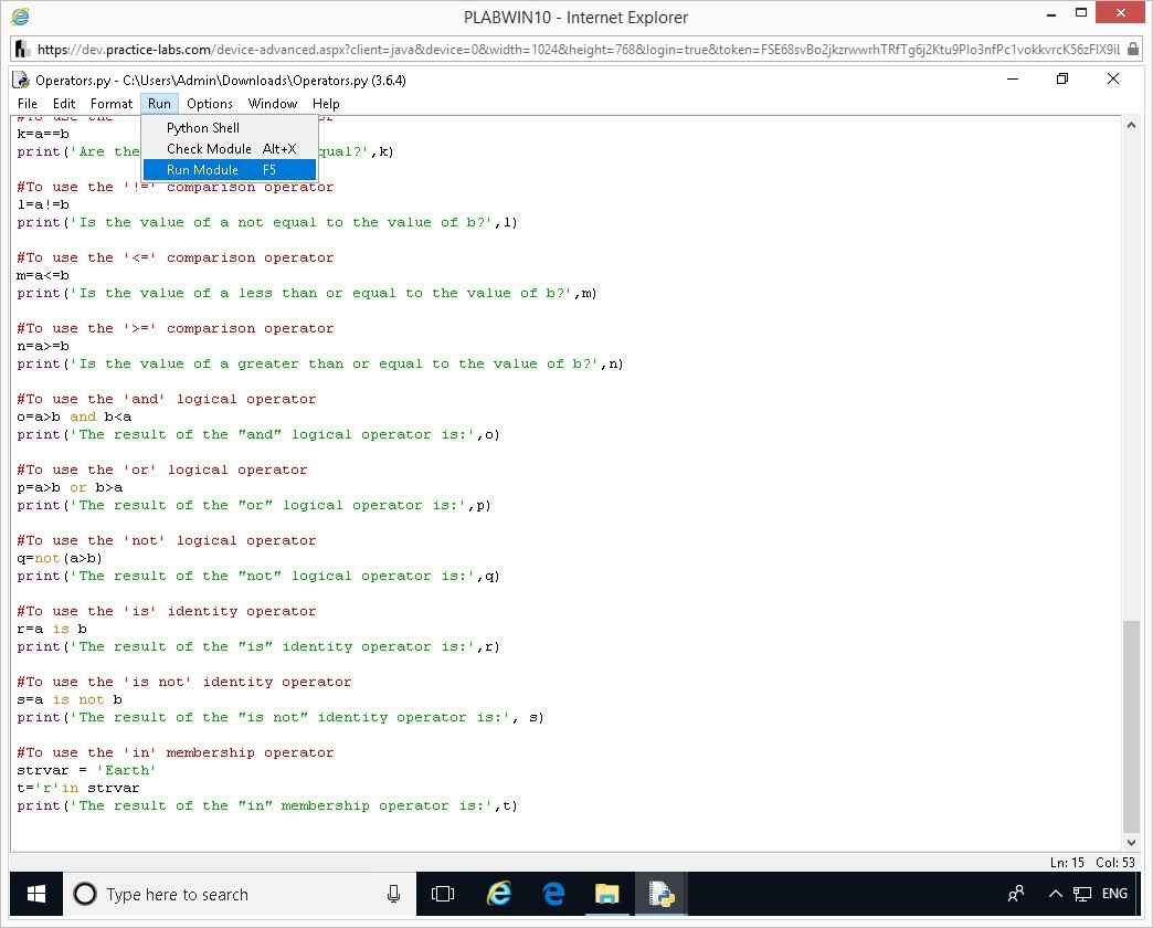 Hình 1.16 Ảnh chụp màn hình thiết bị PLABWIN10