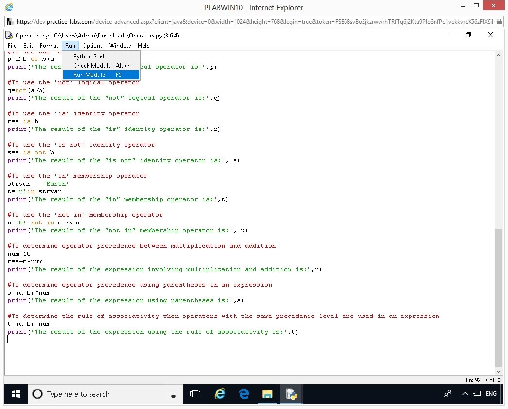 Hình 1.28 Ảnh chụp màn hình thiết bị PLABWIN10