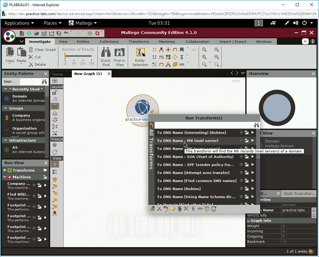 Figure 3.71 Screenshot of PLABKALI01