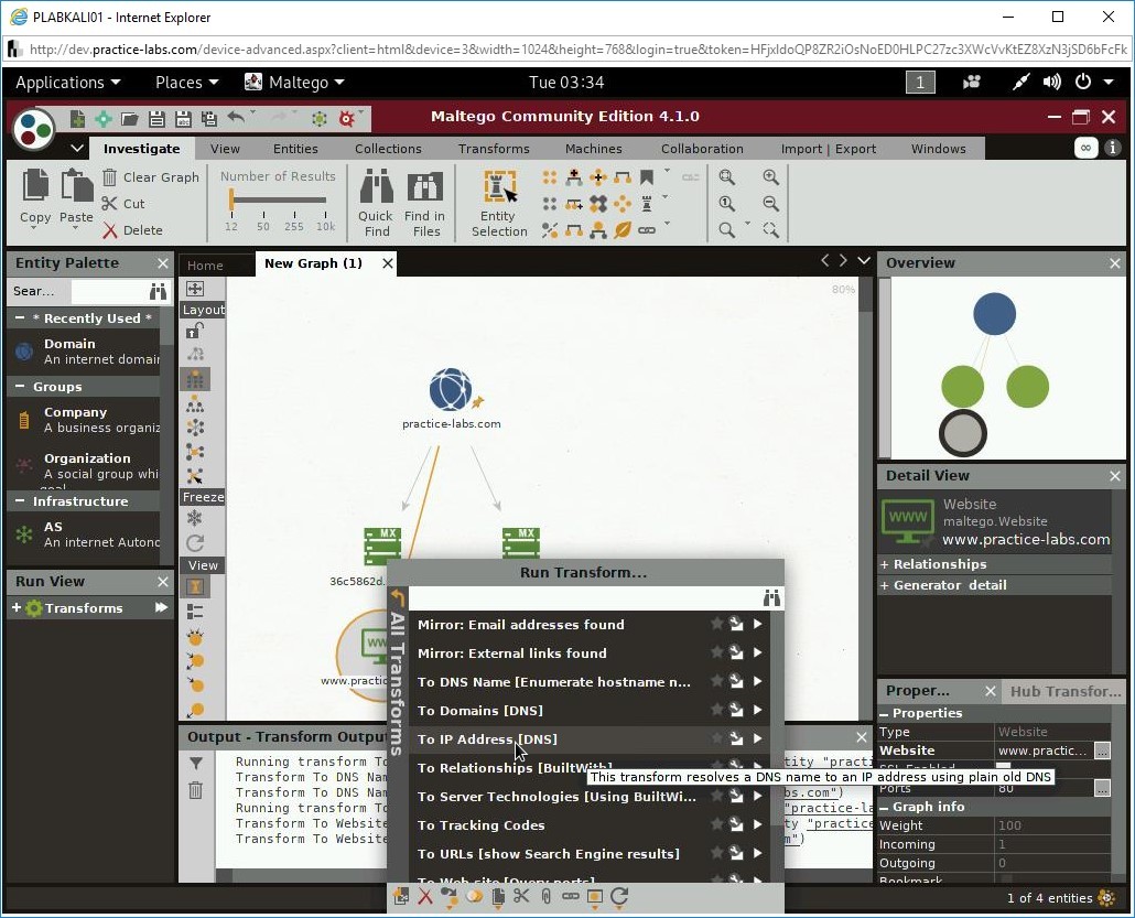 Figure 3.74 Screenshot of PLABKALI01