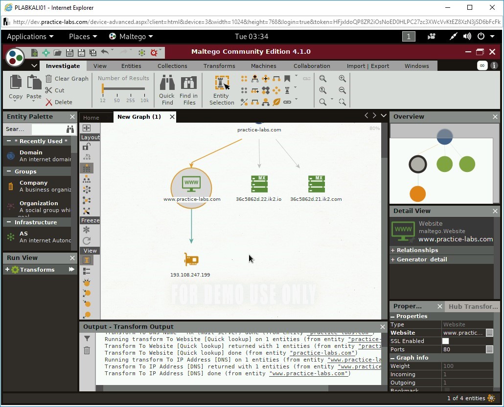 Figure 3.75 Screenshot of PLABKALI01