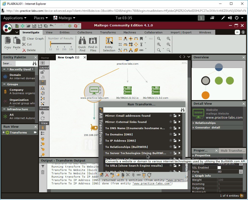 Figure 3.76 Screenshot of PLABKALI01