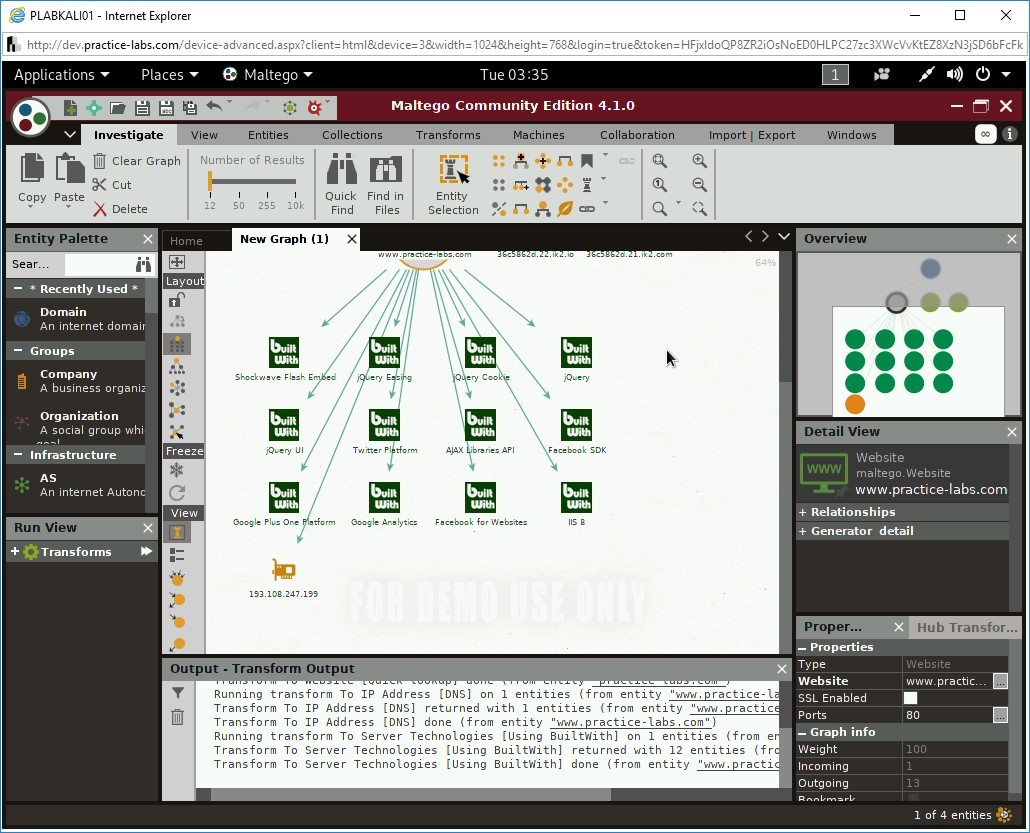 Figure 3.77 Screenshot of PLABKALI01