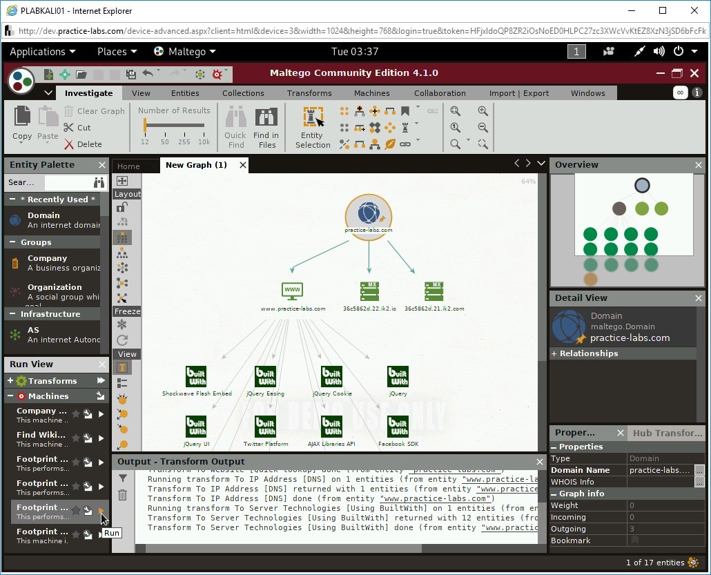 Figure 3.78 Screenshot of PLABKALI01