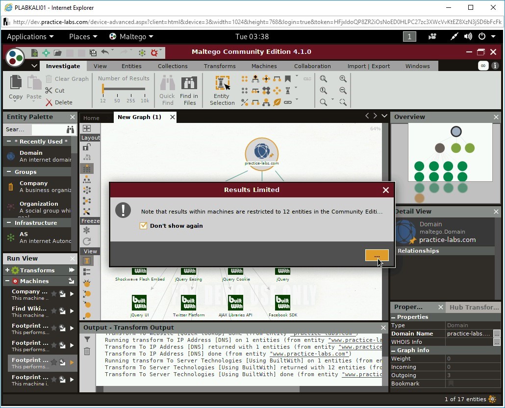 Figure 3.79 Screenshot of PLABKALI01