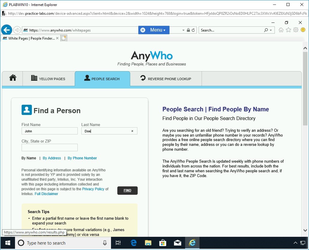 Figure 3.89 Screenshot of PLABWIN10
