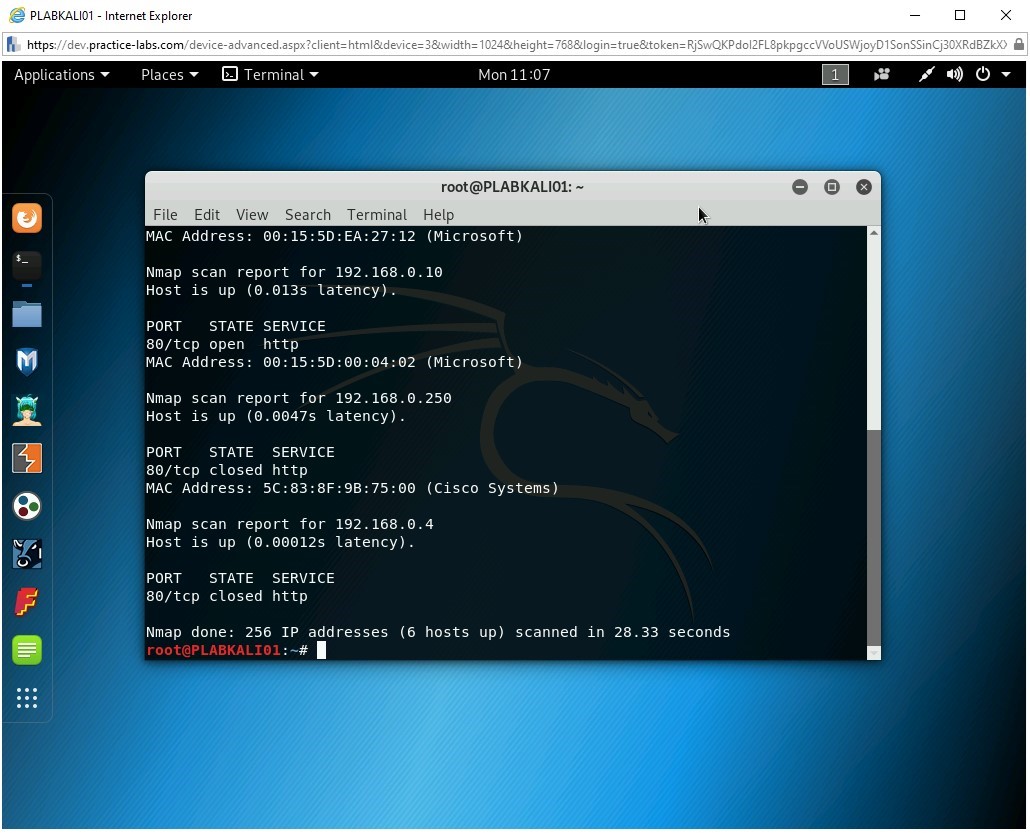 Figure 2.9 Screenshot of PLABKALI01