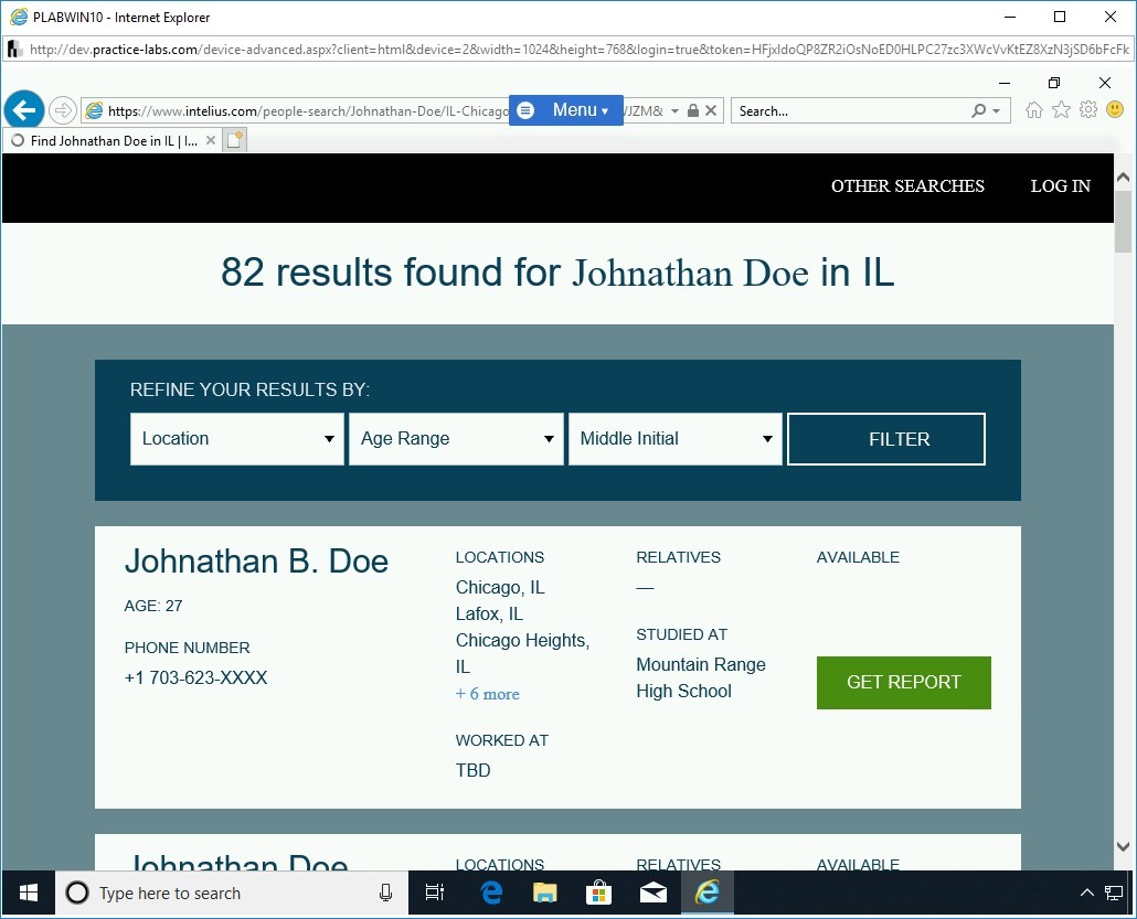 Figure 3.92 Screenshot of PLABWIN10