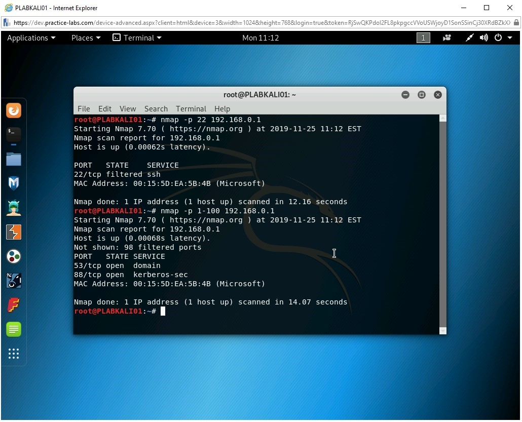 Figure 2.13 Screenshot of PLABKALI01