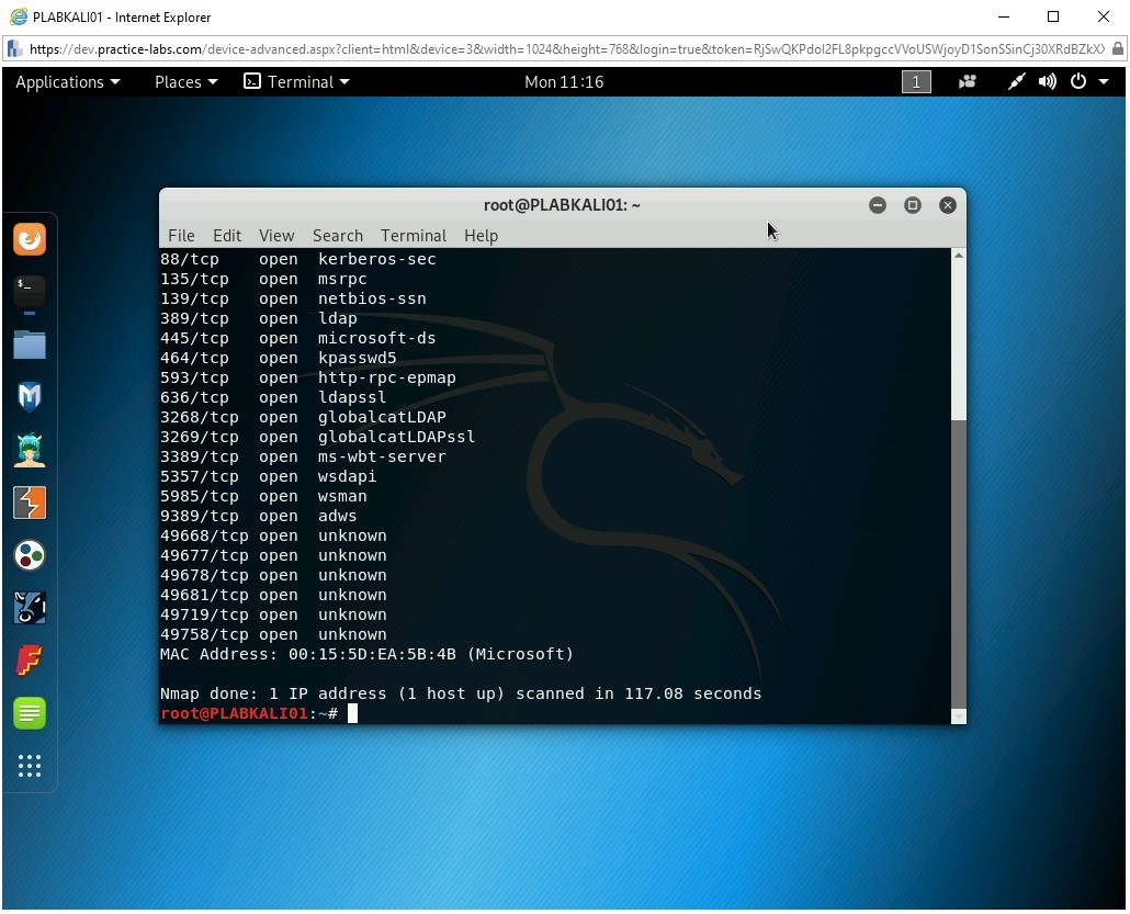 Figure 2.15 Screenshot of PLABKALI01