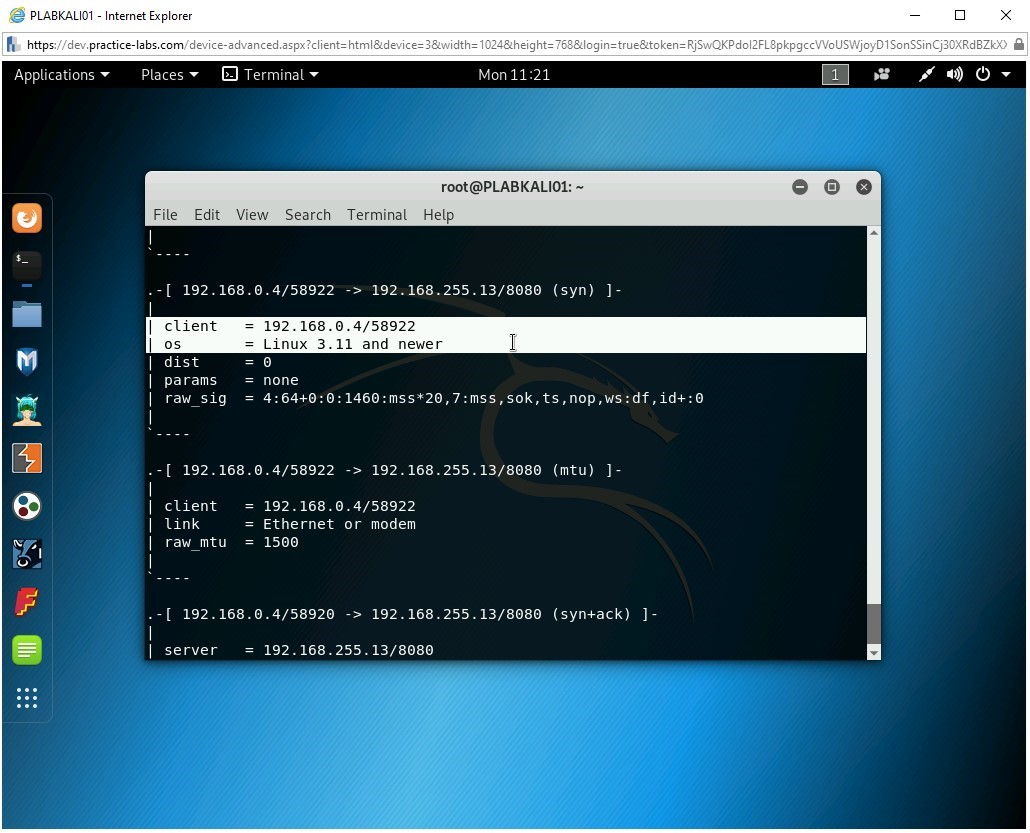 Figure 2.22 Screenshot of PLABKALI01