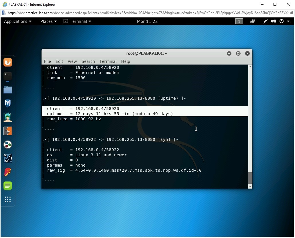 Figure 2.23 Screenshot of PLABKALI01