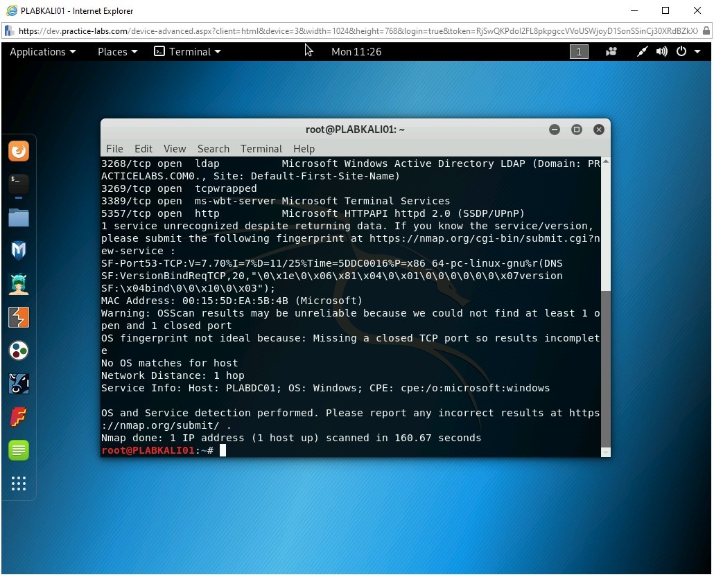 Figure 2.25 Screenshot of PLABKALI01