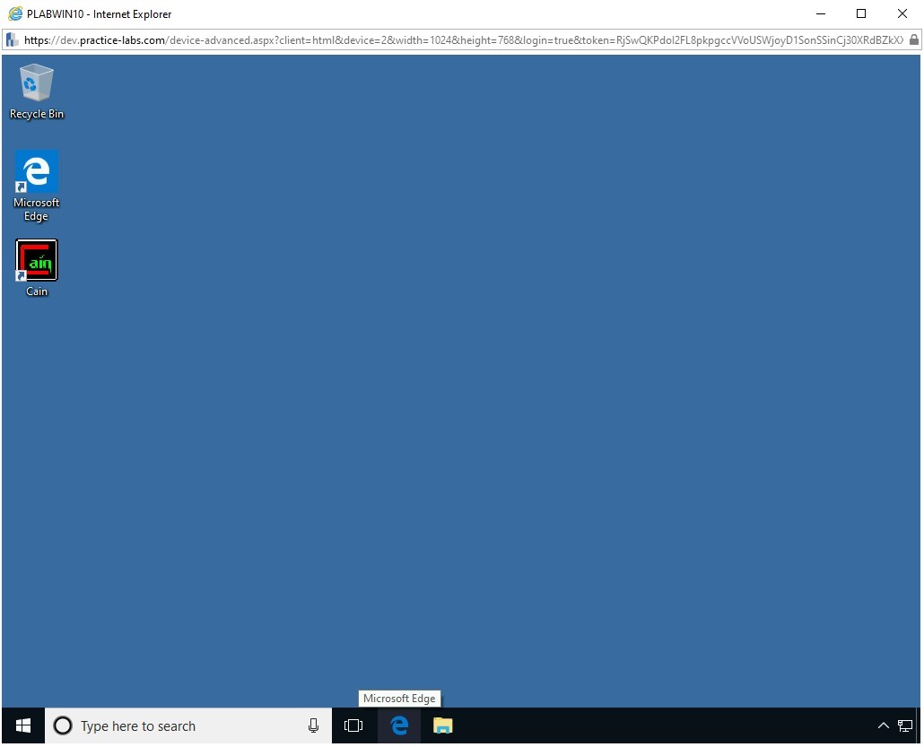 Figure 3.2 Screenshot of PLABWIN10
