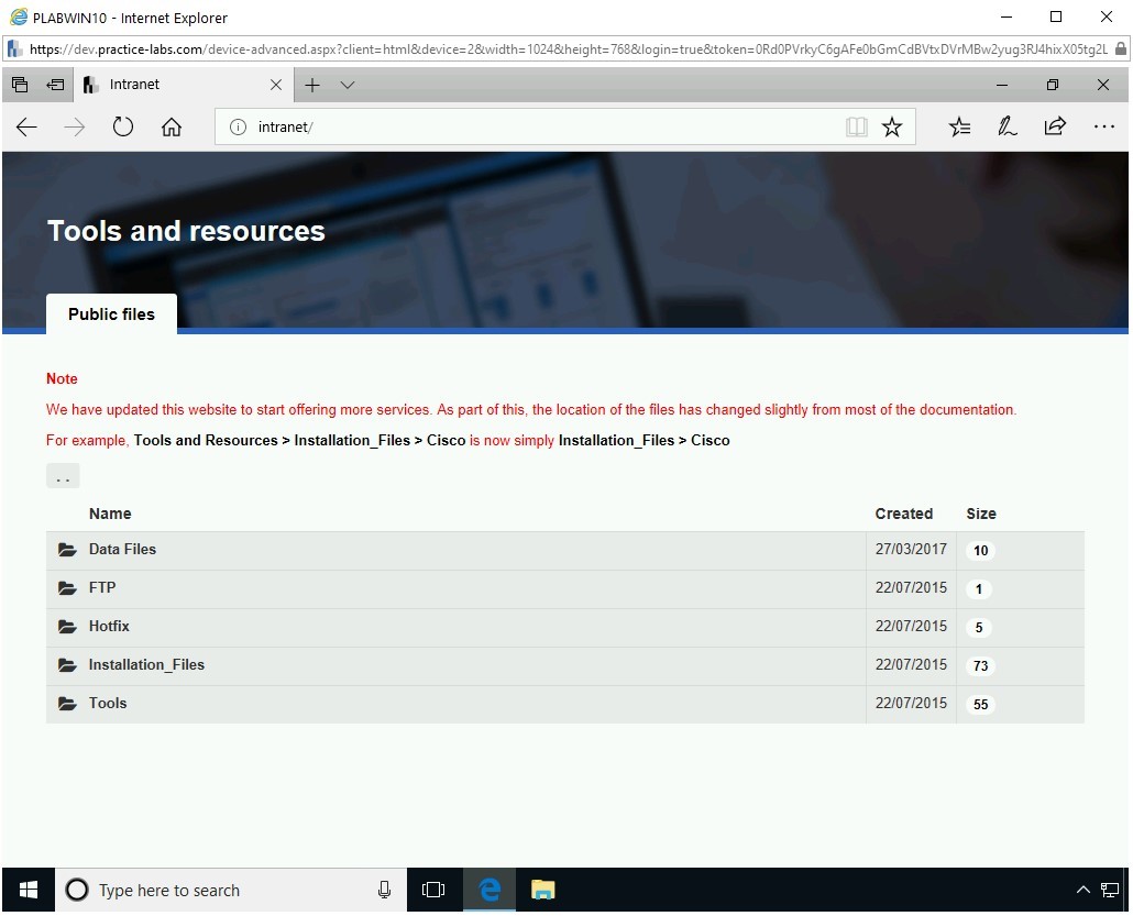 Figure 3.3 Screenshot of PLABWIN10