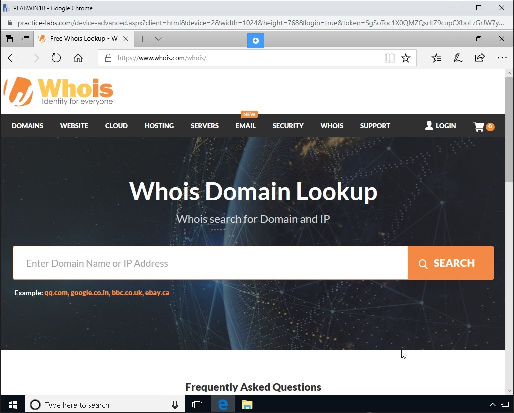 Figure 3.4 Screenshot of PLABWIN10