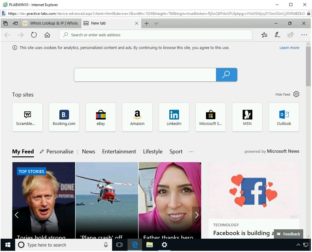 Figure 3.7 Screenshot of PLABWIN10