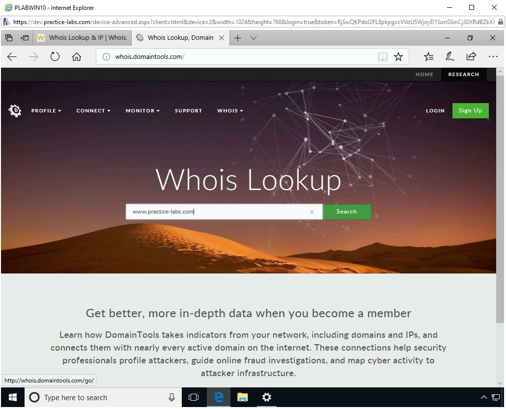 Figure 3.9 Screenshot of PLABWIN10