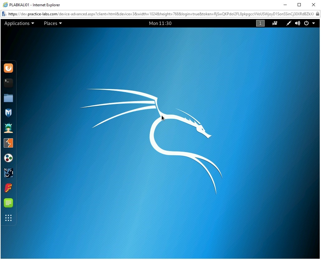 Figure 3.12 Screenshot of PLABKALI01