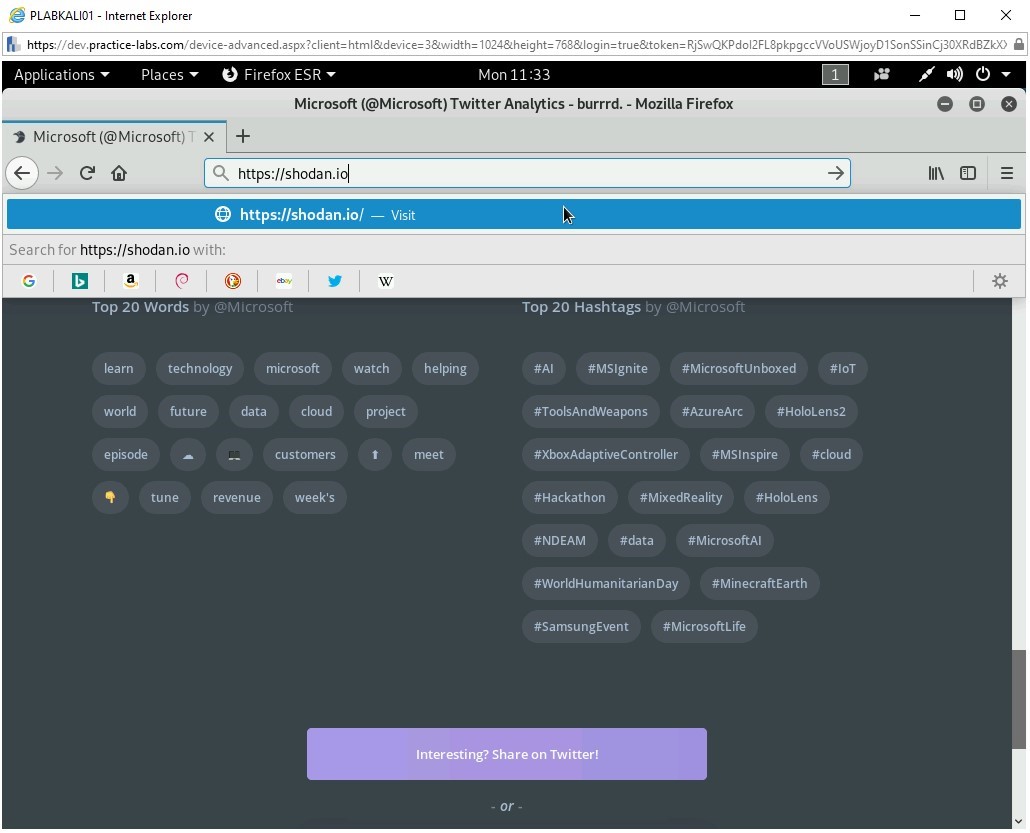 Figure 3.16 Screenshot of PLABKALI01