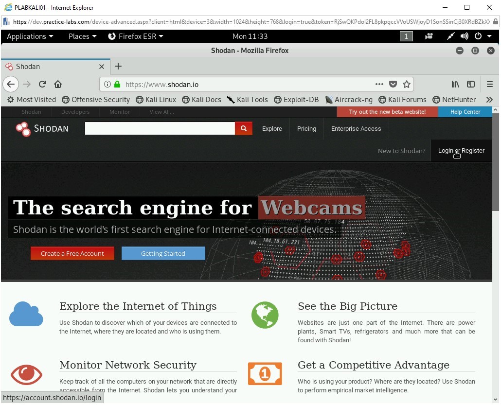 Figure 3.17 Screenshot of PLABKALI01
