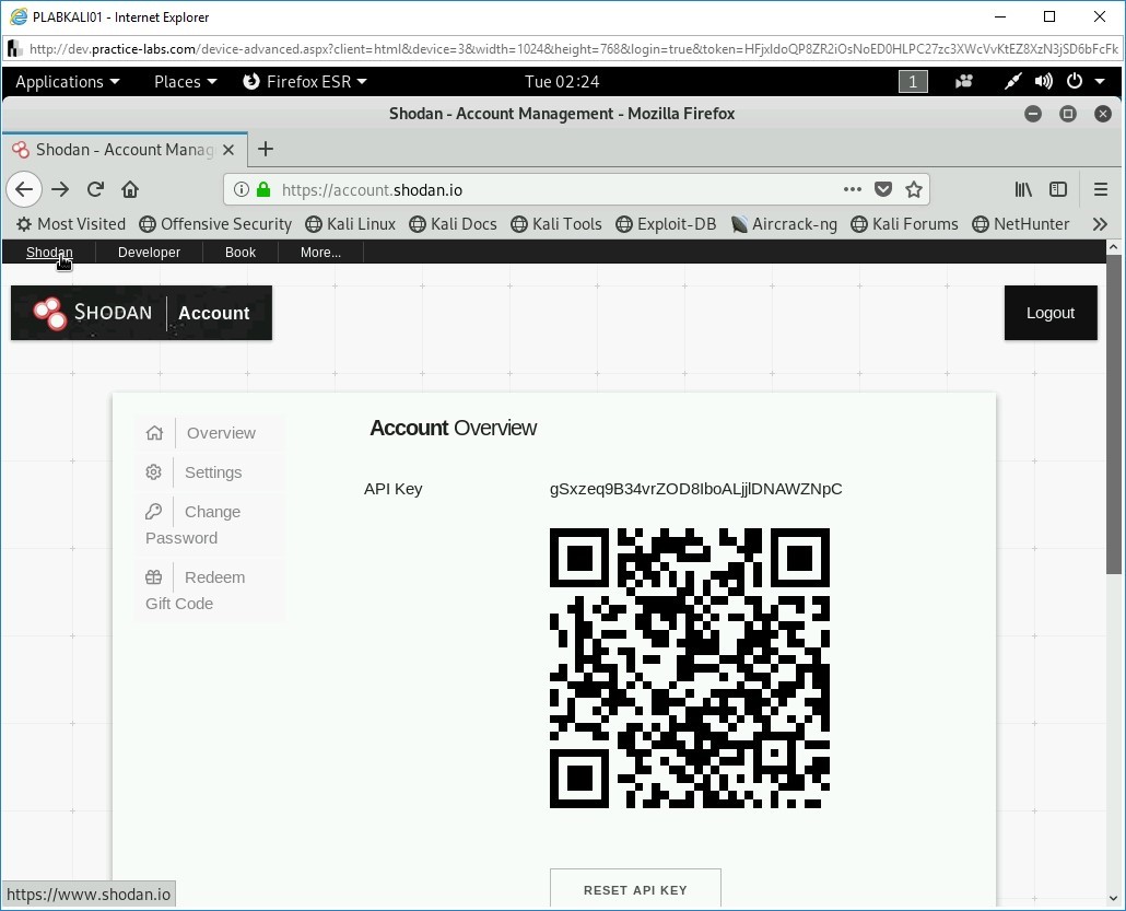 Figure 3.19 Screenshot of PLABKALI01