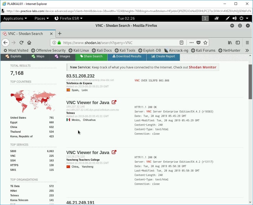 Figure 3.21 Screenshot of PLABKALI01