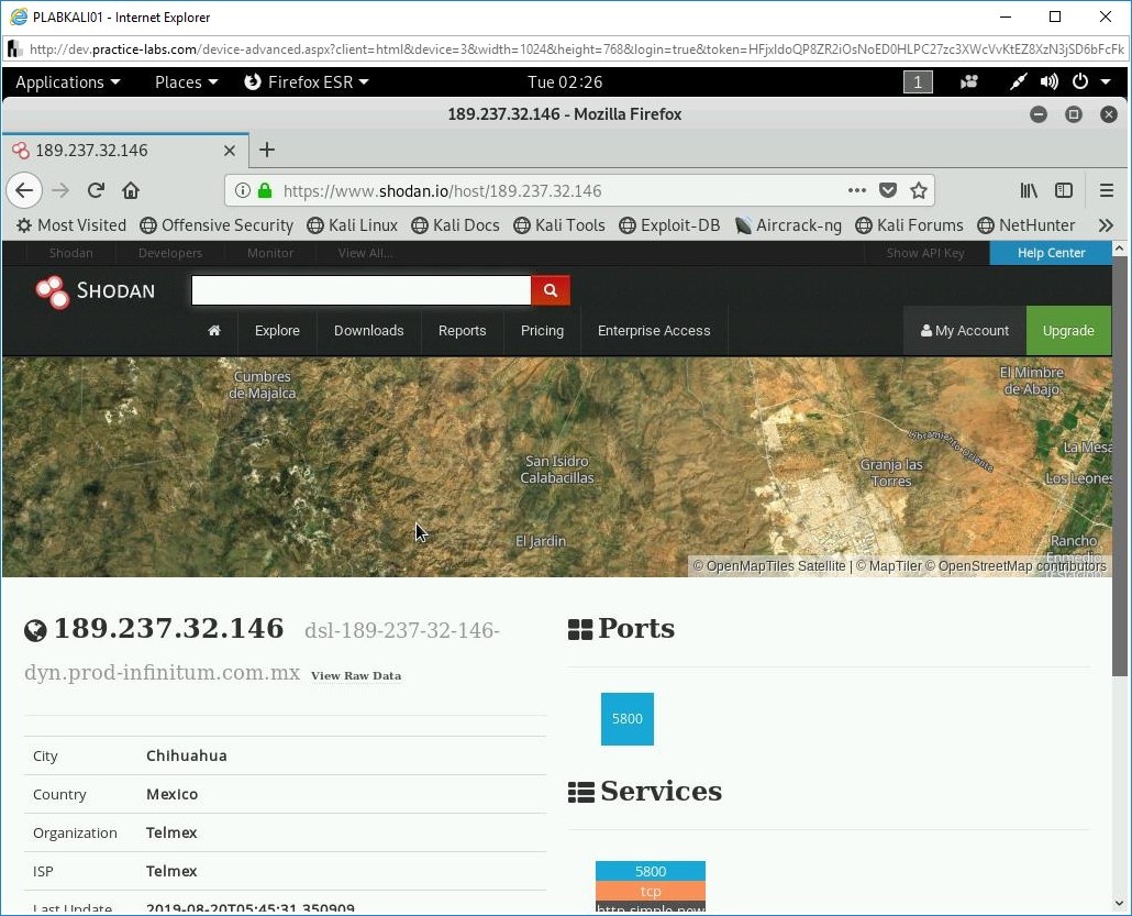 Figure 3.23 Screenshot of PLABKALI01