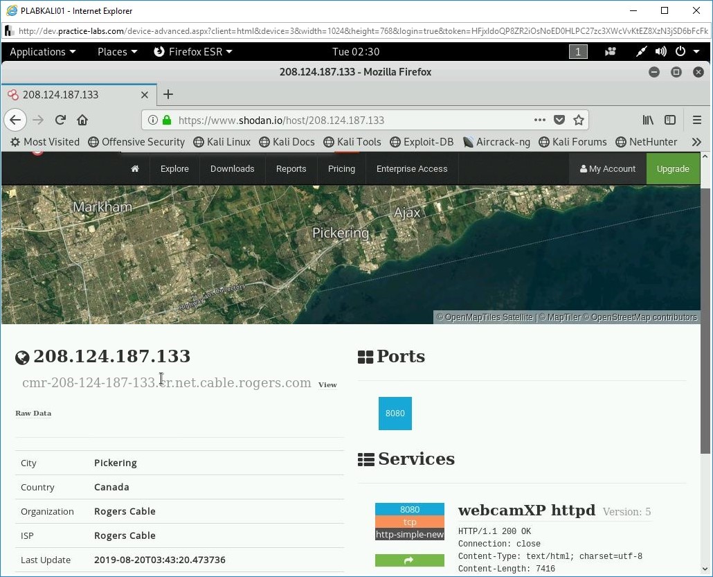 Figure 3.26 Screenshot of PLABKALI01