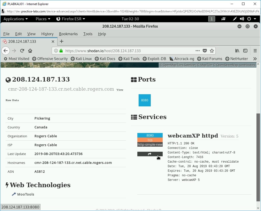 Figure 3.27 Screenshot of PLABKALI01