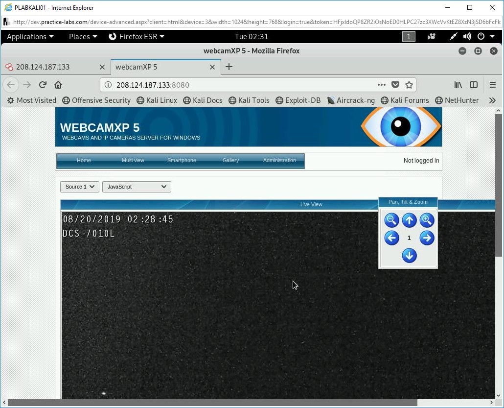 Figure 3.28 Screenshot of PLABKALI01