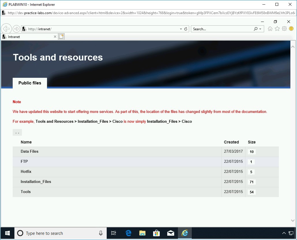 Figure 3.30 Screenshot of PLABKALI01