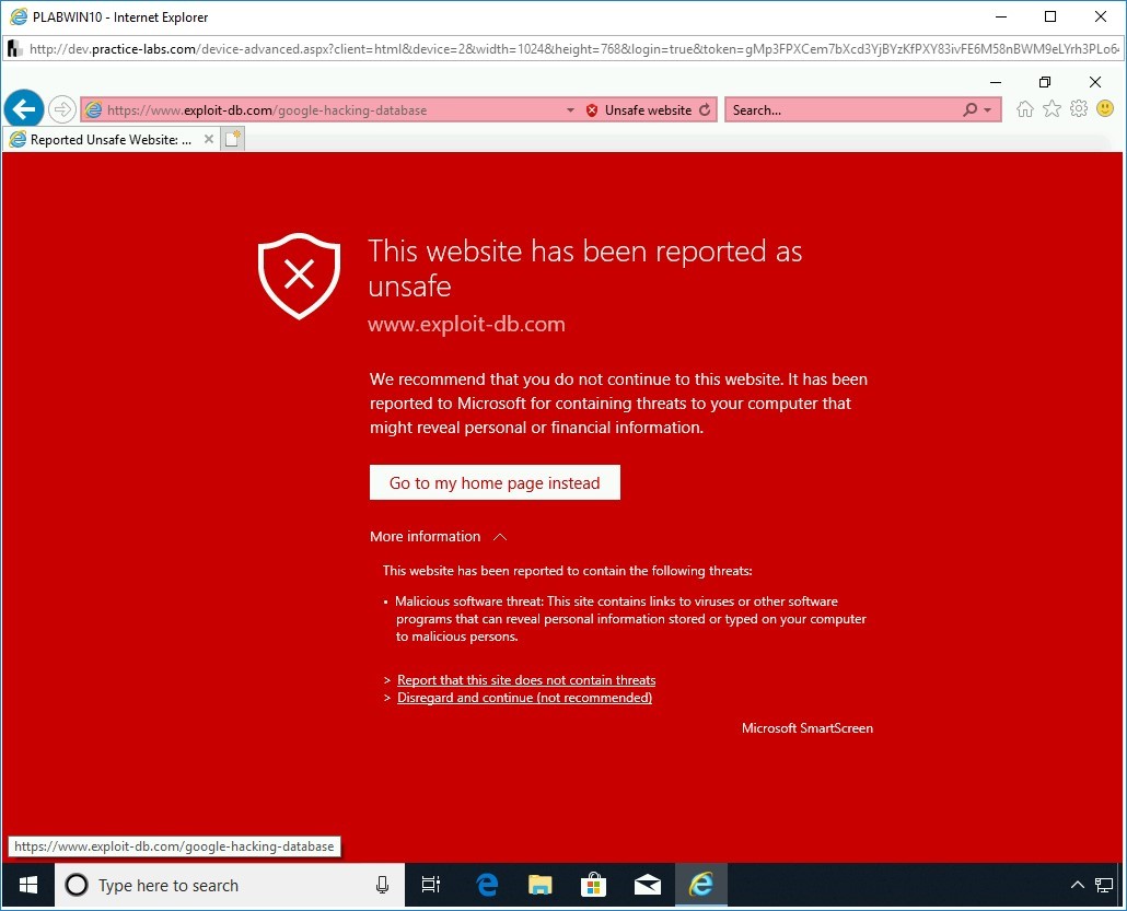 Figure 3.33 Screenshot of PLABWIN10