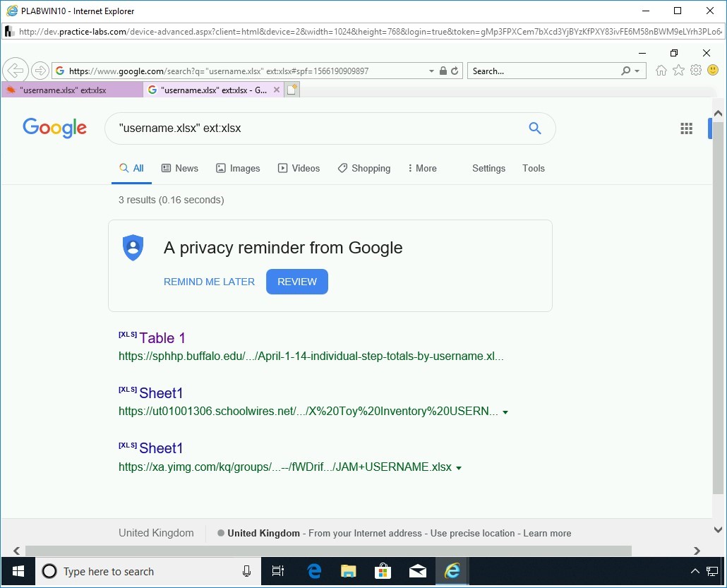 Figure 3.40 Screenshot of PLABWIN10