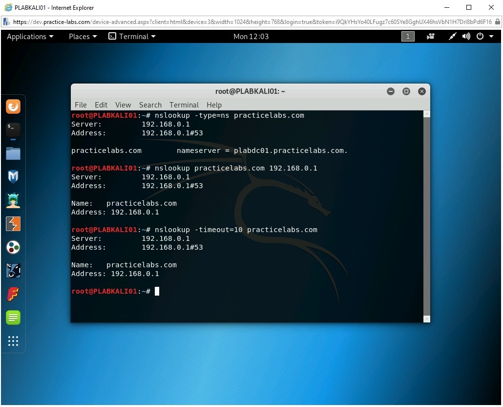 Figure 3.49 Screenshot of PLABKALI01