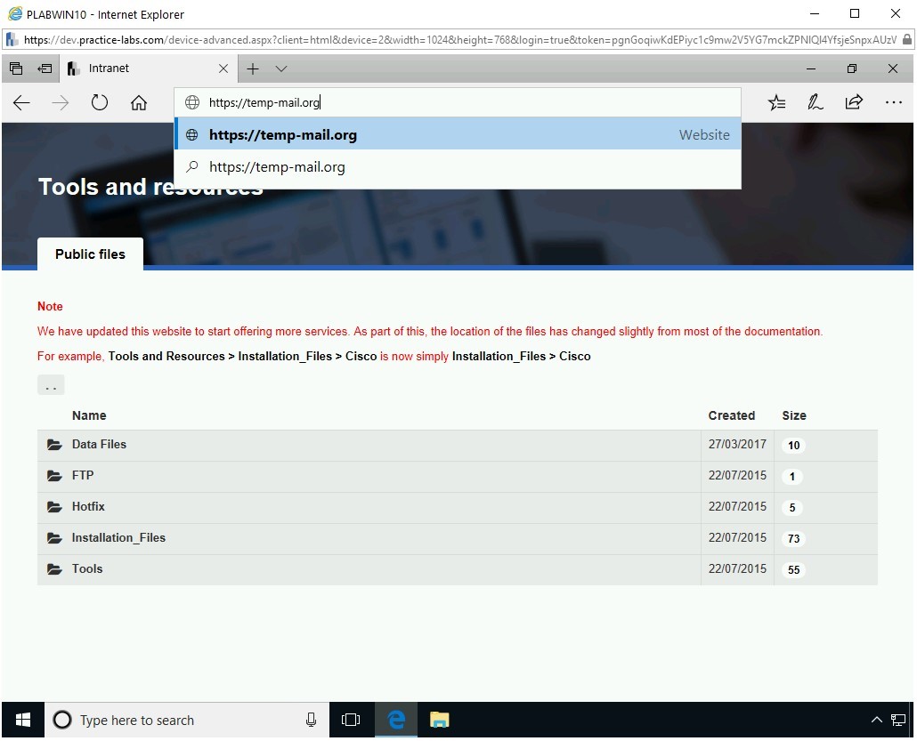 Figure 3.55 Screenshot of PLABKALI01